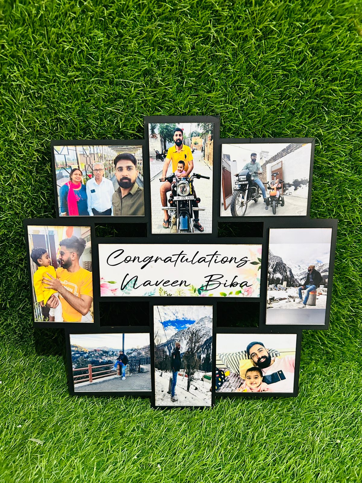 D1 PersonalizedcWooden Photo Frame collage