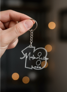 D4 Pesonalised Acrylic 3d Key Ring