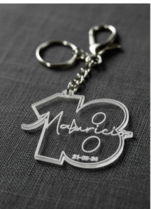 D4 Pesonalised Acrylic 3d Key Ring