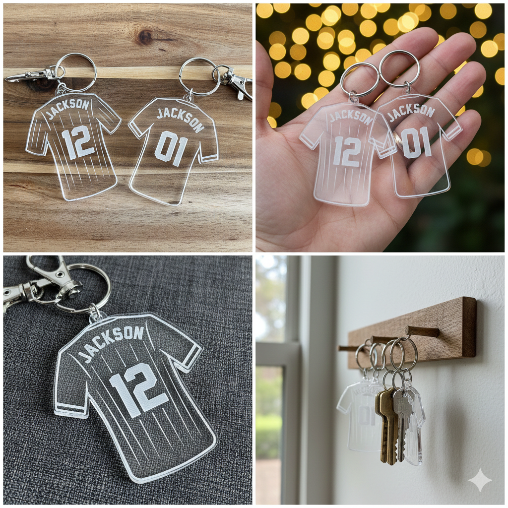 D5 Pesonalised Acrylic 3d Key Ring