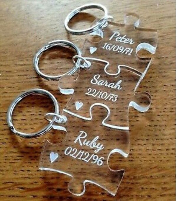 D6 Pesonalised Acrylic 3d Key Ring