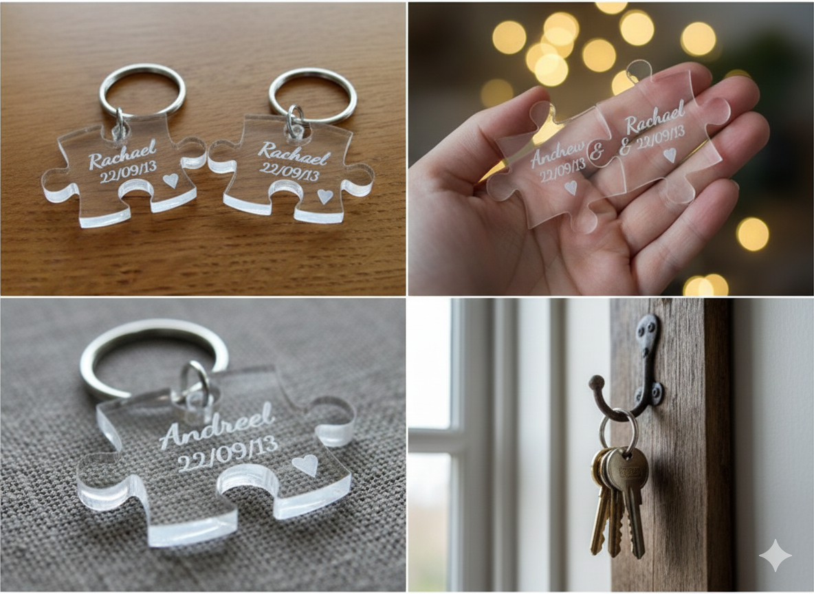 D6 Pesonalised Acrylic 3d Key Ring