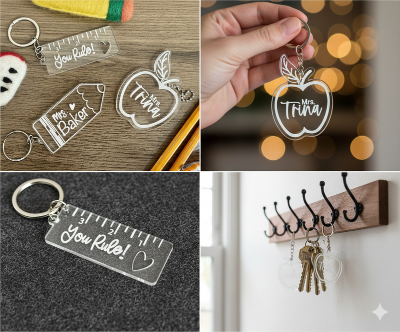 D8 Pesonalised Acrylic 3d Key Ring