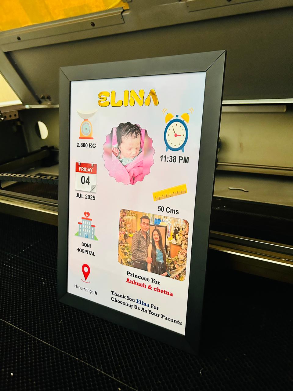 D1 Personalised Baby Frame