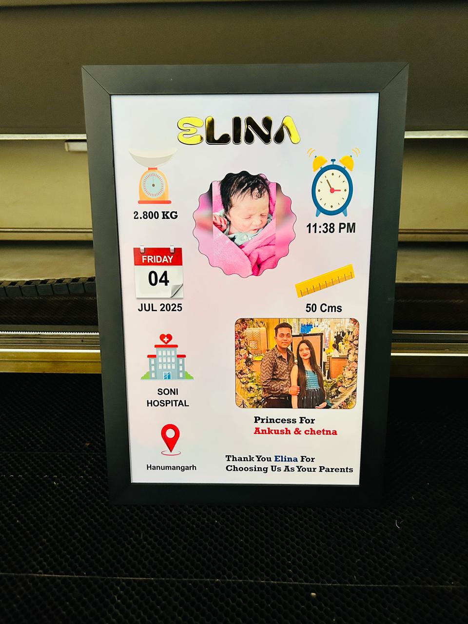 D1 Personalised Baby Frame