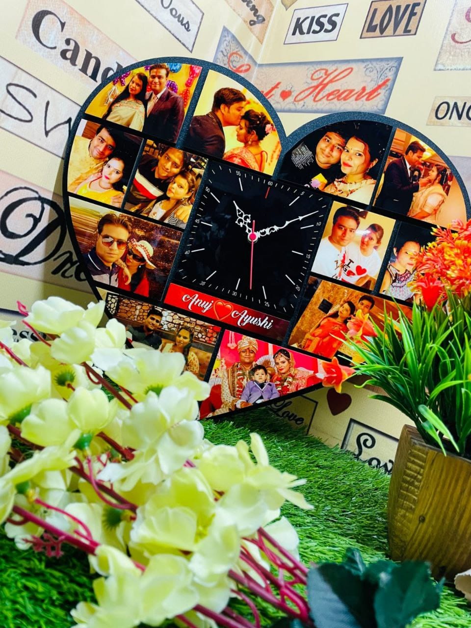 D8 Personalized Wooden Photo Clock