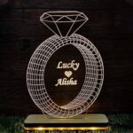 D3 Acrylic Diamond Illusion LED Lamp with Color-Changing Lights