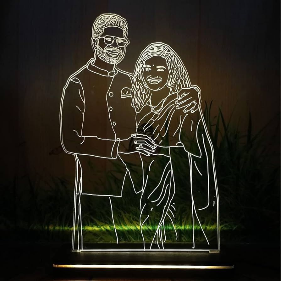 Acrylic Sketch Lamp/Acrylic Line Art Photo Lamp
