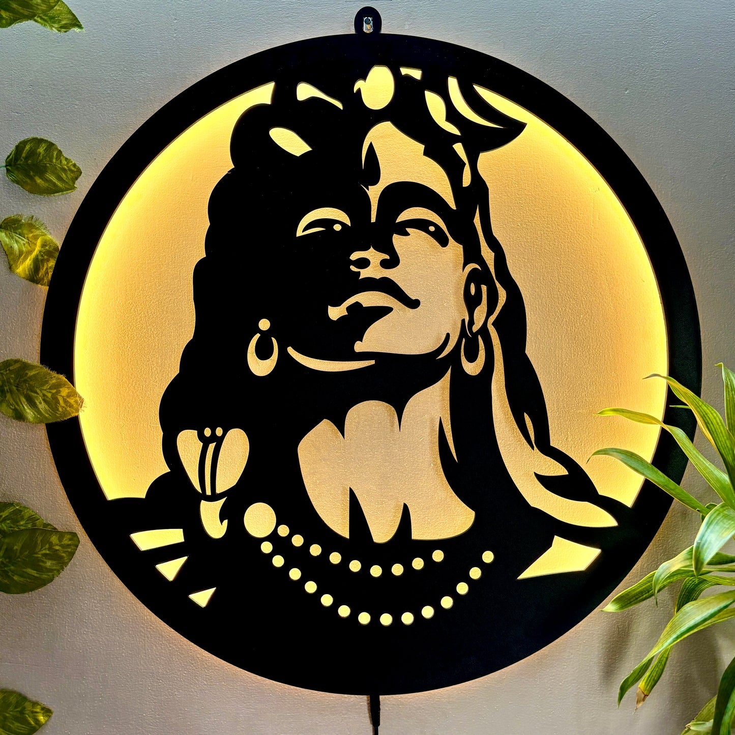 D2 Sitting Adiyogi-ShivJi LED Wall Decor Light-Divine Illumination for Your Space