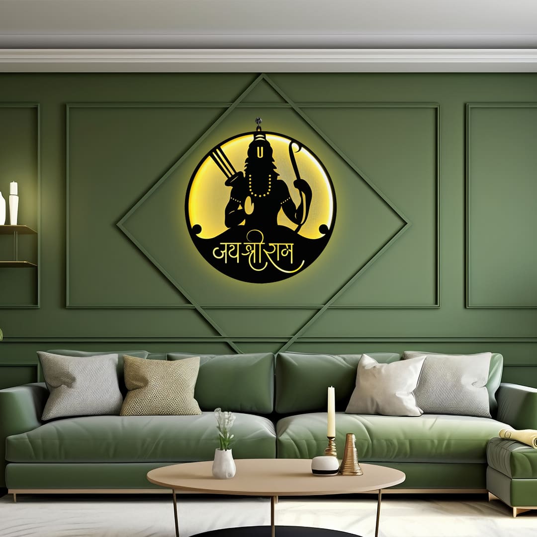 Lord Ram LED Wall Decor Light – Embodying Virtue & Valor
