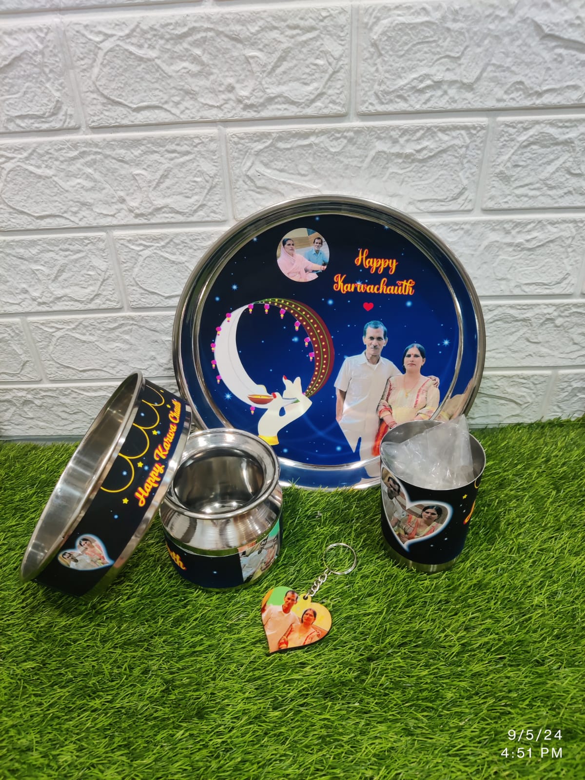 Karwa Chauth Premium Thali Set with Photo – Celebrate Love & Tradition Make this Karwa Chauth