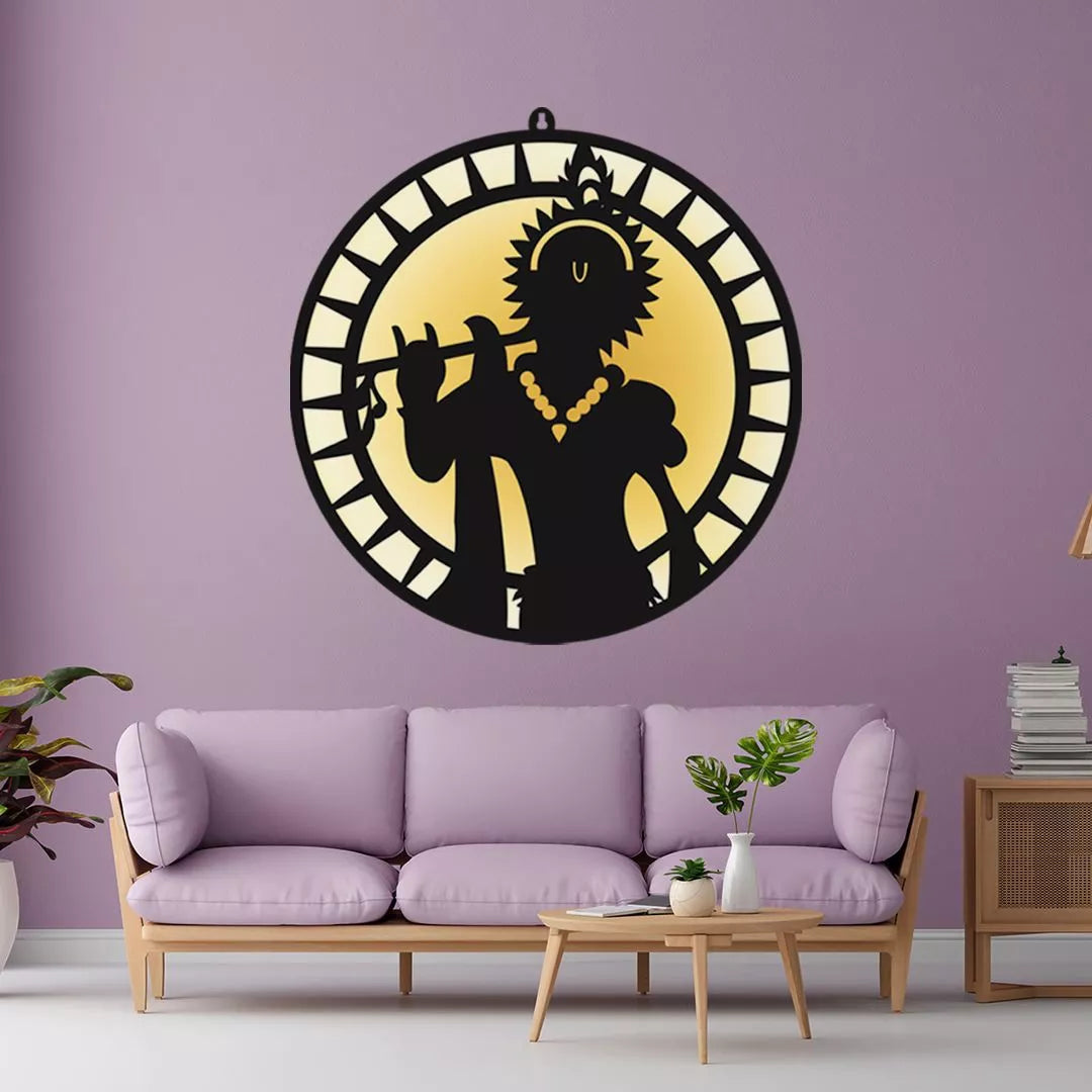 Krishna LED Wall Decor Light – Divine Elegance & Spiritual Serenity
