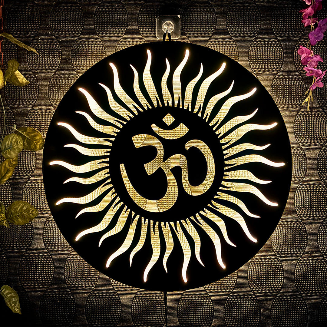 OM LED Wall Decor Light – Symbol of Peace & Cosmic Energy