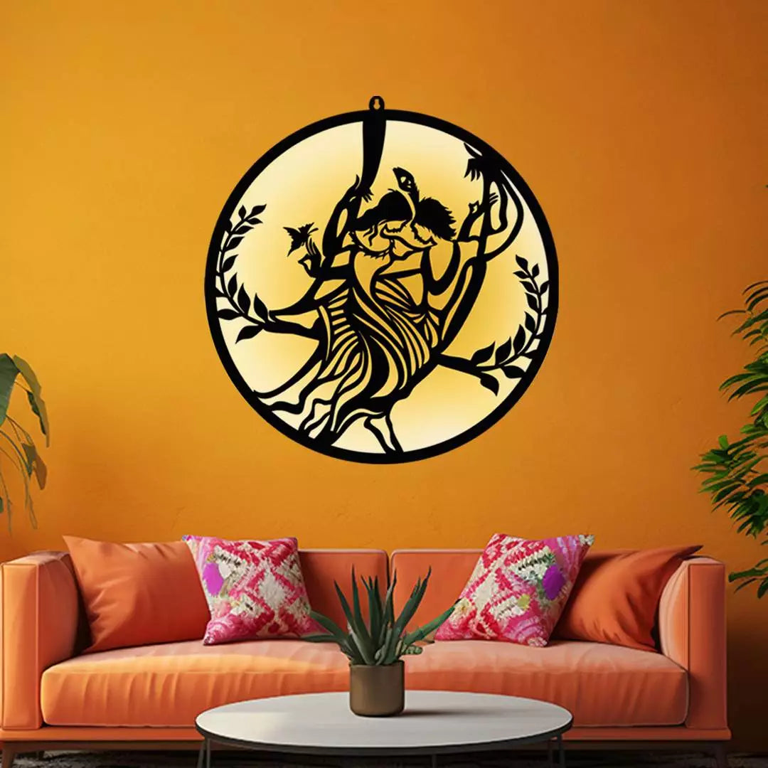 Radhe Krishna LED Wall Decor Light – Illuminate Your Space with Divine Love
