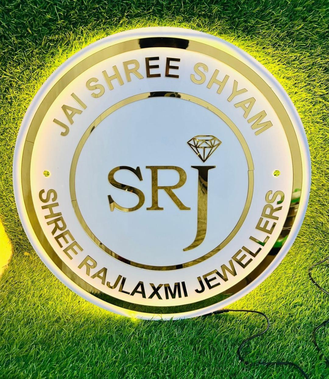 Business Logo in Round with LED Light