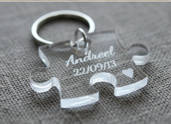 D6 Pesonalised Acrylic 3d Key Ring