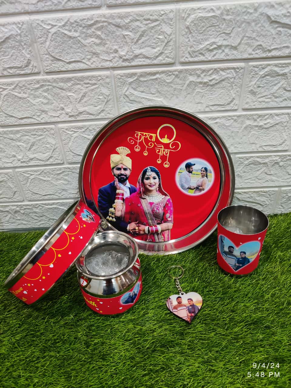 Karwa Chauth Premium Thali Set with Photo – Celebrate Love & Tradition Make this Karwa Chauth