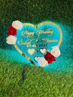 Customised Couple Name Neon Sign With Thumb Plate - Image 2