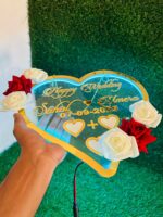 Customised Couple Name Neon Sign With Thumb Plate - Image 3