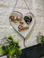 Personalized Couple Name with Heart Led Neon Sign and Photo | Decorative Lights for Wall Decor