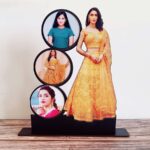 Customized Wooden Tabletop with 4 Photos
