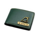 D1 Personalised Men Wallet with Name and Charm Badge