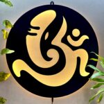 OM Ganesha LED Wall Decor Light – Harmony, Wisdom & Divine Blessings