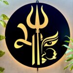 Maa Durga with Trishul LED Wall Decor Light – Radiate Divine Strength & Protection