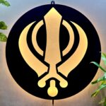 Khanda Sahib Sikh Symbol LED Wall Decor Light
