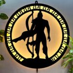 Lord Ram LED Wall Decor Light (Standing Pose) – Embodying Dharma & Divine Grace