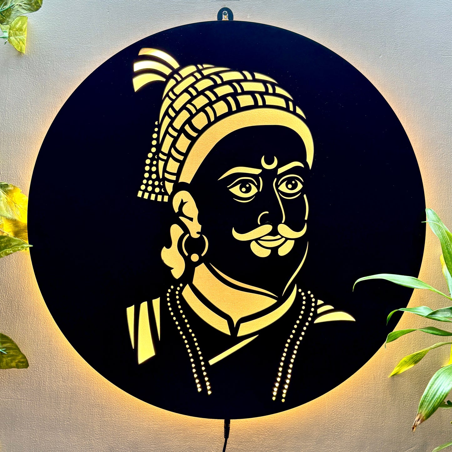 IMG_5121 Shivaji Maharaj LED Wall Decor Light – Illuminate Legacy, Valor & Pride - Image 1