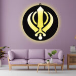 Khanda Sahib Sikh Symbol LED Wall Decor Light - Image 3