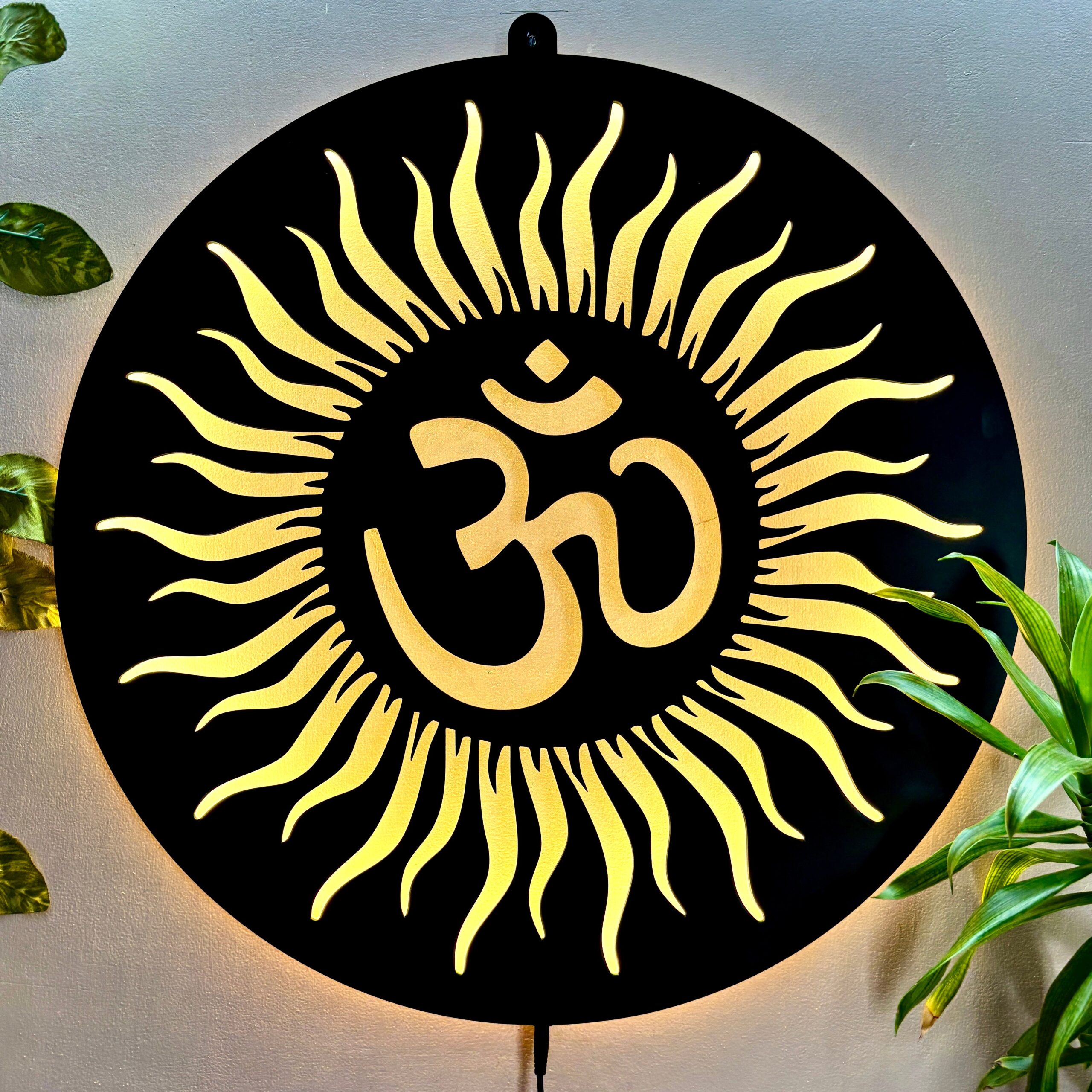 Main OM LED Wall Decor Light – Symbol of Peace & Cosmic Energy - Image 1