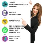 Customized Acrylic Name Plate Black and Golden - Image 2