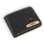 D1 Personalised Men Wallet with Name and Charm Badge - Image 3