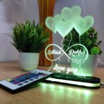 D1Personalized Acrylic 3D Illusion LED Lamp with Color-Changing Lights