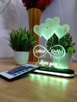 D1Personalized Acrylic 3D Illusion LED Lamp with Color-Changing Lights