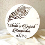 D2 Customized Acrylic Name Plate Black/White and Golden