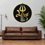 Maa Durga with Trishul LED Wall Decor Light – Radiate Divine Strength & Protection - Image 3