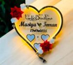 D1 Customised Couple Name Neon Sign With Thumb Plate