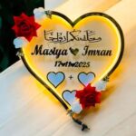 D1 Customised Couple Name Neon Sign With Thumb Plate