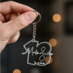 D4 Pesonalised Acrylic 3d Key Ring