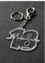 D4 Pesonalised Acrylic 3d Key Ring - Image 2
