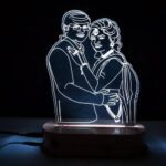 D1 Acrylic Sketch Lamp/Acrylic Line Art Photo Lamp, Unique Customized Acrylic Lamp - Image 3