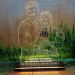 D1 Acrylic Sketch Lamp/Acrylic Line Art Photo Lamp, Unique Customized Acrylic Lamp - Image 4