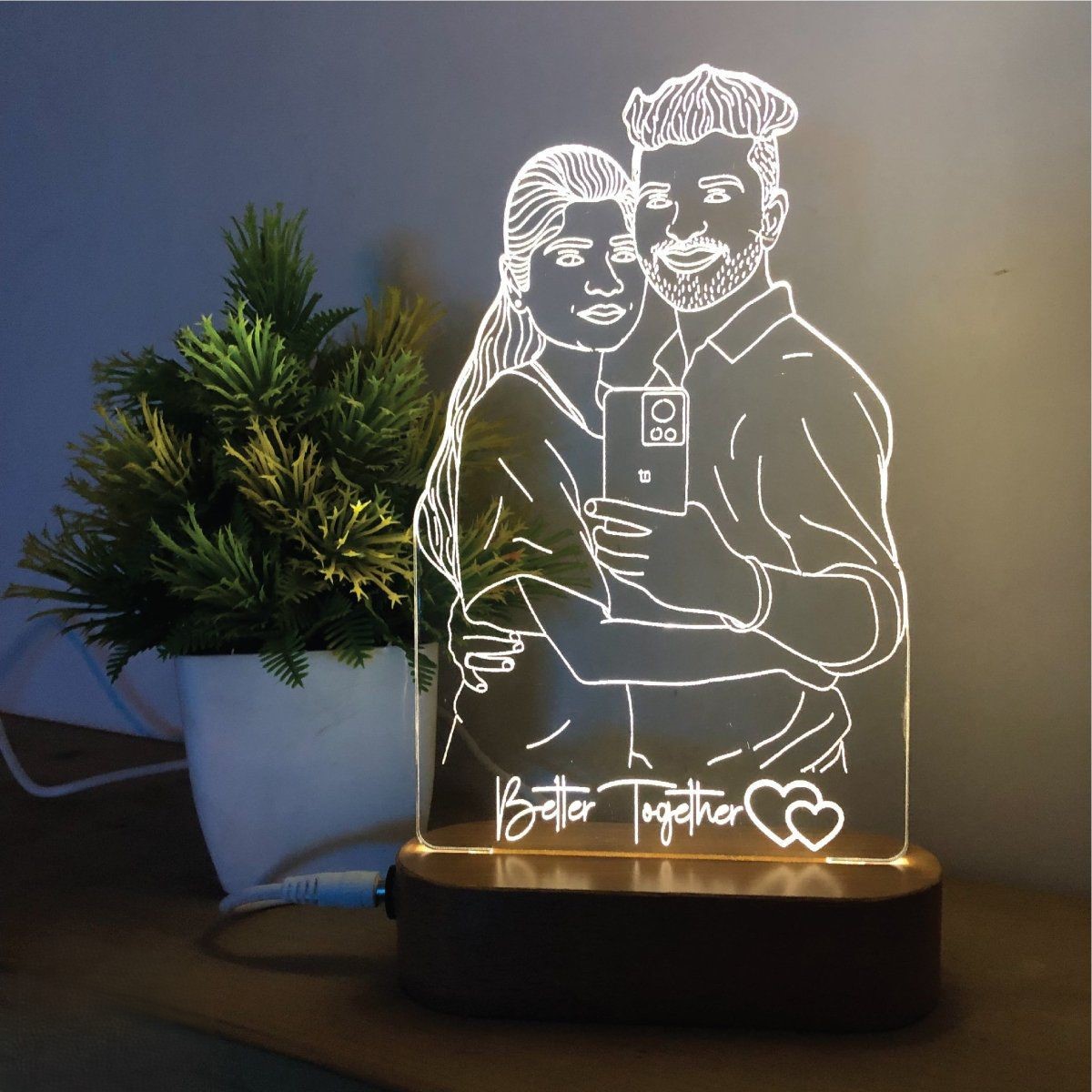 IMG-20251128-WA0013 D1 Acrylic Sketch Lamp/Acrylic Line Art Photo Lamp, Unique Customized Acrylic Lamp - Image 1