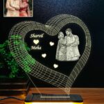 D1 Personalised 3D Heart illusion Lamp with photo