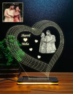 D1 Personalised 3D Heart illusion Lamp with photo