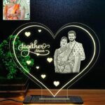 D3 Personalised 3D Heart illusion Lamp with photo