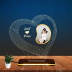 D2 Personalised 3D Heart illusion Lamp with photo